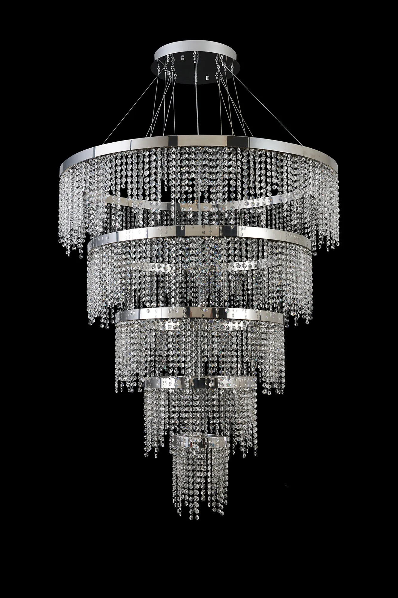 Bano Polished Chrome Crystal Ceiling Lights Diyas Tiered Crystal Fittings Bano Polished Chrome Crystal Ceiling Lights Diyas Tiered Crystal Fittings